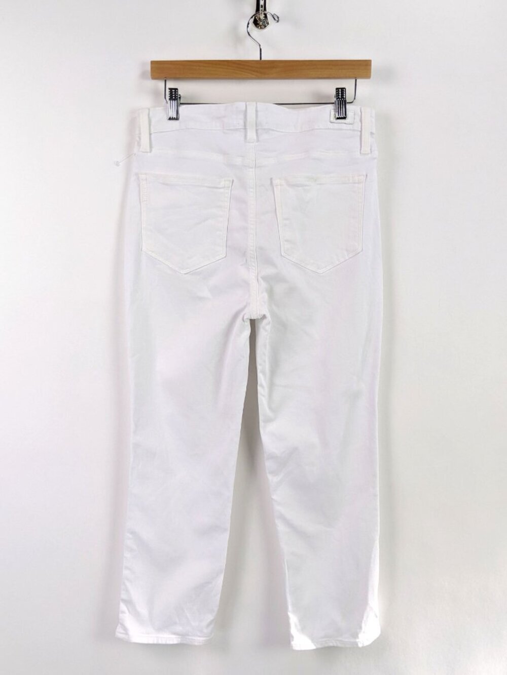 Paige Womens Jacqueline Crop Jeans Stretch Denim in Optic White Size 30 - Picture 3 of 8